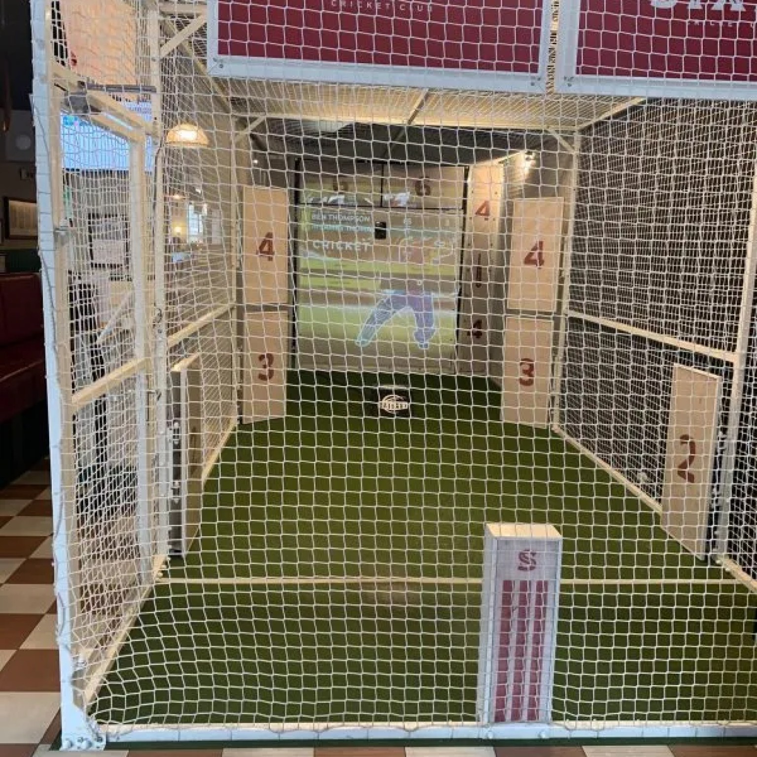 Image of Sixes Cricket Club net for blog on unique date nights UK - The Fave Real